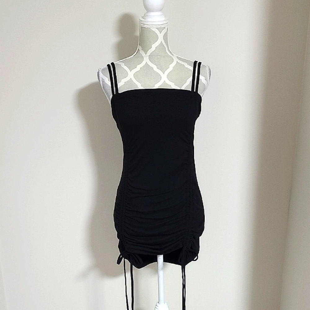 *2/15* Shein Black Ruched Dress